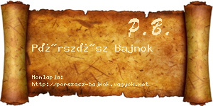 Pórszász Bajnok névjegykártya
